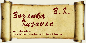Božinka Kuzović vizit kartica